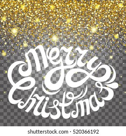 Effect of flying on top of the gold luster luxury design rich background. The text on a transparent background. Stardust spark the explosion on a transparent background. Luxury golden texture