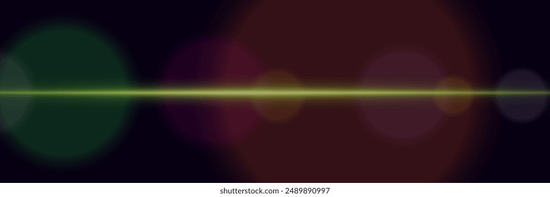 The effect of glare and lens. Light line of light.	
