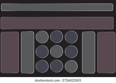 Effect glass liquid background with box frame text and rectangle digital button. Glow sign ui with effect design and glass liquid elements for banner abstract. Gradient line aesthetic