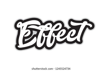 effect hand written word text for typography design in black and white color. Can be used for a logo, branding or card