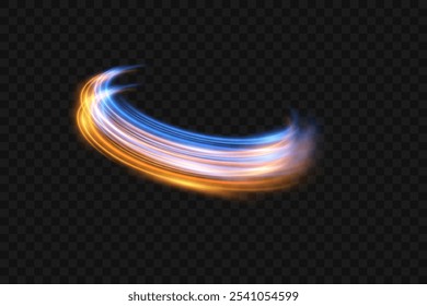 The effect of high-speed lines of light. Vector illustration