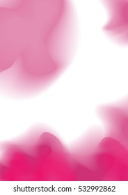 The effect of ink stains. Pink ink. Pink watercolor. Abstract blue background.Abstract watercolor.Vector