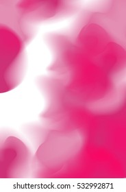 The effect of ink stains. Pink ink. Pink watercolor. Abstract blue background.Abstract watercolor.Vector