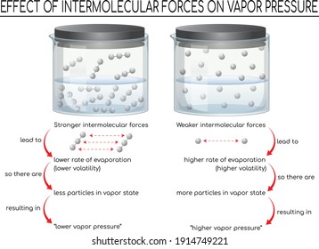 efecto de las fuerzas intermoleculares sobre la presión de vapor