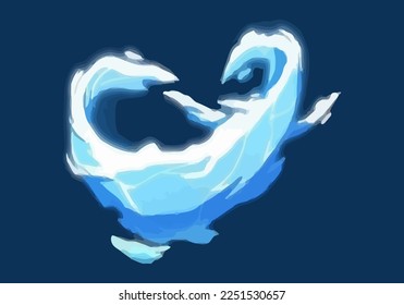 Effect ​​water isolated vector illustration,clean,drink
