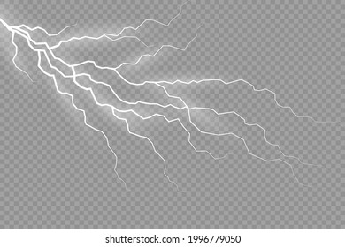 The effect of lightning and lighting set of zippers thunderstorm and lightning
