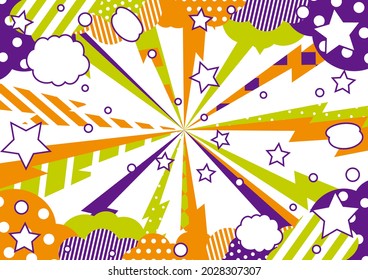 effect line and comic speech bubble
halloween colors