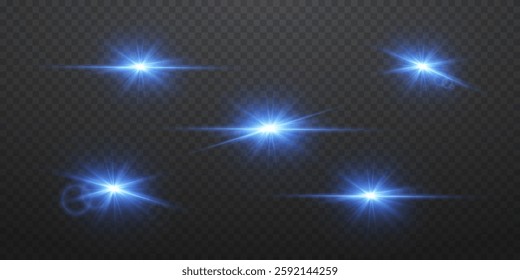 The effect of luminous glare, realistic flashes of stars and rays.