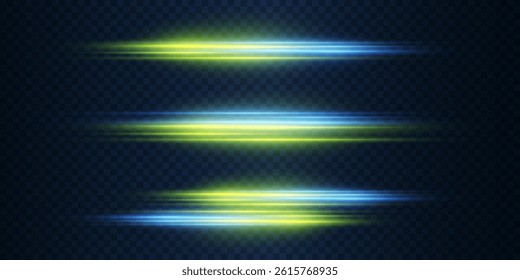 Effect moving speed light lines. Light laser beams.