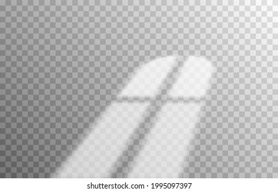 The Effect Of Overlaying Shadows. Shade From Different Types Of Windows. Realistic Light Shadow From The Window. Shadow PNG.
