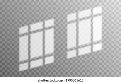 The Effect Of Overlaying Shadows. Shade From Different Types Of Windows. Realistic Light Shadow From The Window. Shadow PNG.