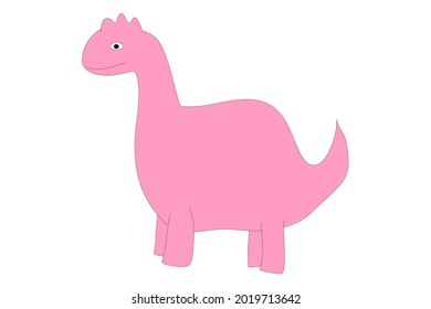 effect of pink dinosaur on the white background.