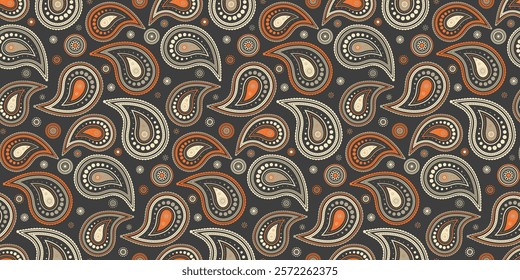 Effect sketch to image decorative. Outline paisley of orient growth. Tribal surface and paper draw. Swirl buta as textile horizontal.