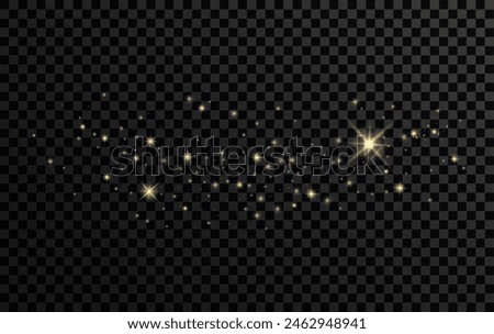 Effect sparkling stars, flickering and flashing lights. collection of different light effects on black background. transparent lens flares and lighting effects. vector design.