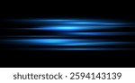 The effect of speed.Light blue motion, cyan glowing neon lines.
