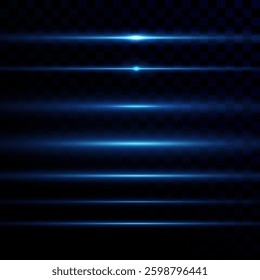 The effect of speed.Light blue motion, cyan glowing neon lines.