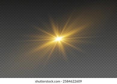 The effect of a star explosion and rays of light.