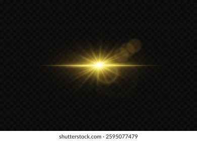 The effect of a star and a flash of light, an explosion of rays and a brilliant flare.