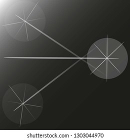 
effect of a star on a black background