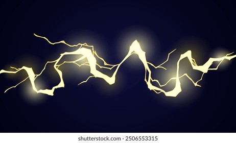 Effect style yellow lightning background_Illustration material_16:9