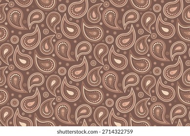 Efeito têxtil na erva vintage. Vestido clássico como oriental árabe. Ladrilhado tropical, natureza 2025. Traçado detalhado da curva de vetor.