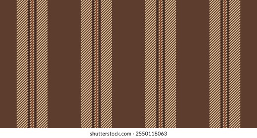 Effekt vertikale Textur nahtlos, Inspiration Stoff Muster Linien. Nostalgie Vektor Streifen textiler Hintergrund in orangefarbenen und dunklen Farben Palette.