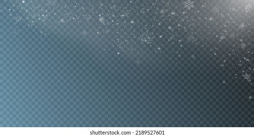 The Effect Of A Winter Blizzard. Snow Top Background. Template For Wallpapers, Web Pages, Posters. Snowstorm Concept.