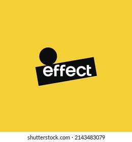 Effect word lettering bold logo icon sign symbol design concept vector template