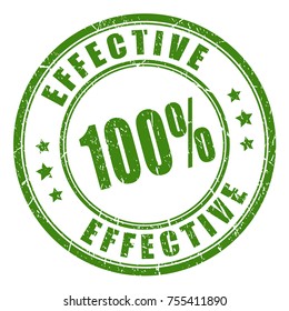 Effective 100 rubber stamp illustration isolated on white background