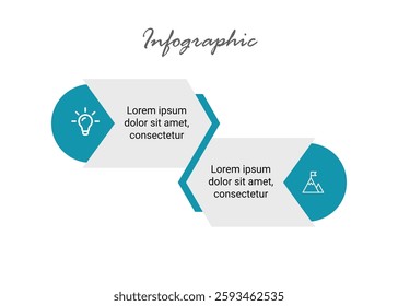 Effective 2-Step Process Infographic Vector for Business and Presentations