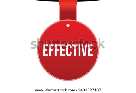 Effective banner design. Effective icon. Flat style vector illustration.
