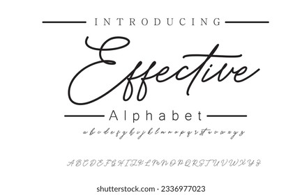 Effective Best Alphabet Beautiful Calligraphy Signature Font lettering handwritten