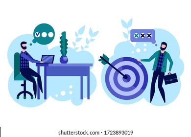 Effective business meeting. Time management concept with businessmen. Statement of problem and successful execution. Work planning, optimization time and targeting. Office worker meeting and planning