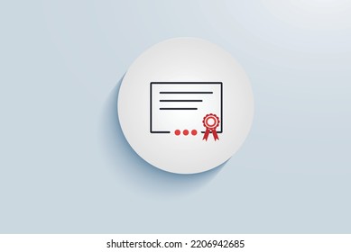 effective certification system icon vector design
