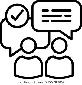 Ilustración vectorial efectiva de la línea de íconos de comunicación