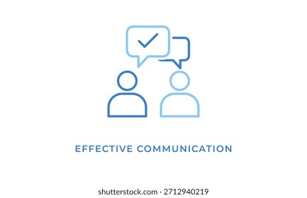 Icono De Comunicación Eficaz O Ilustración vectorial Aislada Del Logotipo