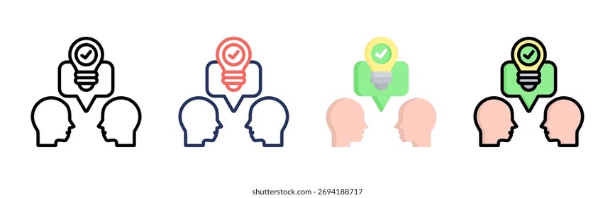 Effective Communication icon set multiple style collection