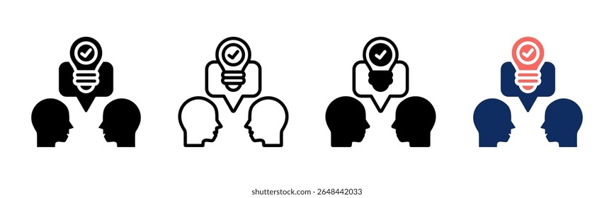 Effective Communication icon sheet multiple style collection