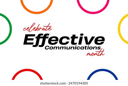 Effective Communications Month Holiday Concept Vector