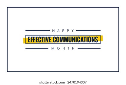 Effective Communications Month Holiday Concept Vector