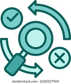 Effective Decisions Icon Solid Vector Illustration