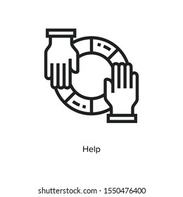 Effective hand icon. Support icon, Help vector. Simple line, outline vector of team work idea icons for ui and ux, website or mobile application