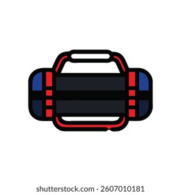 Effective Heavy Load Sandbag for Resistance Workouts. Design of Fitness and Gym Icons.
