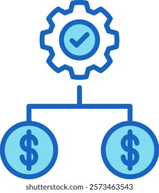 Effective Icon Blue Vector Illustration