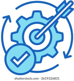 Effective Icon Blue Vector Illustration