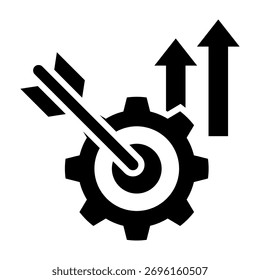 Ilustración vectorial de diseño de glifo de icono eficaz