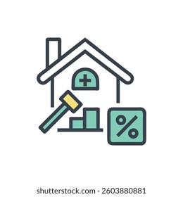 An effective icon representing foreclosure sales.