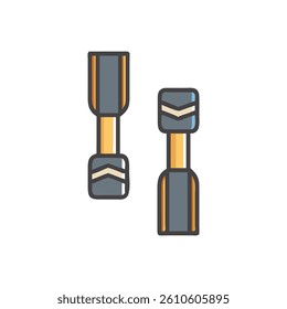 Effective Lifting Straps for Strength Training. Design of Fitness and Gym Icons.