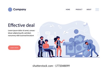 Effective manager earning money. Positive man carrying cash to team flat vector illustration. Efficiency, performance, business success concept for banner, website design or landing web page