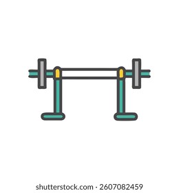 Effective Multi-Grip Pull-Up Bar for Strength Training. Design of Fitness and Gym Icons.